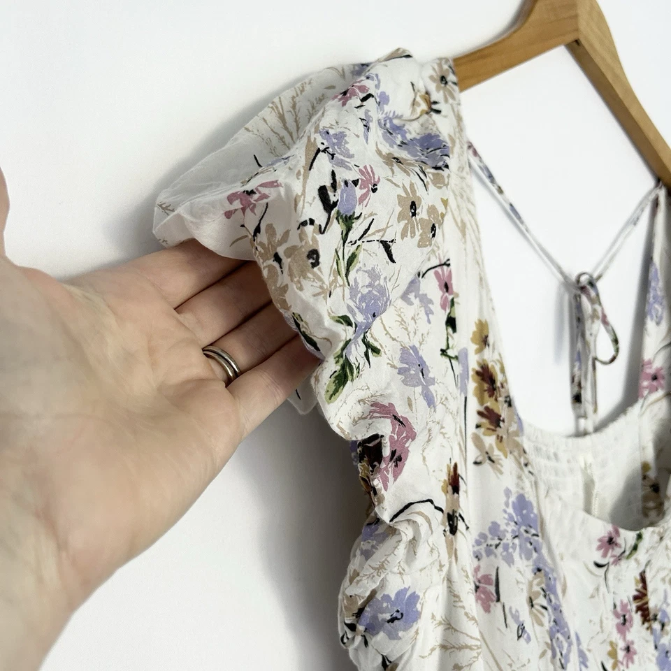 Anthropologie ярусный Cottagecore макси платье размер 1 X прерии крестьянин хиппи богемное - Изображение 3 из 4