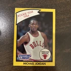 1990 Kenner Starting Line up MICHAEL JORDAN Rookie of Year Basketball Card