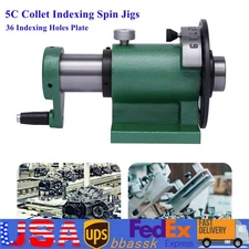 5C Collet Spin Index Fixture Milling Machine Tool Spindle Travel: 2-1/16"