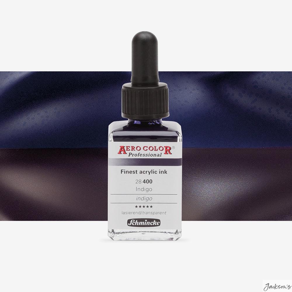 Schmincke Aero Color Acrylic Ink 28ml Indigo Airbrush Painting Tool