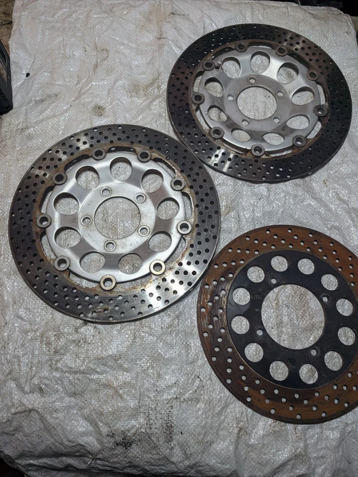 1996 Suzuki Katana 600 Gsx600f Front Left Right Rear Brake Rotors Discs - Image 2 of 4