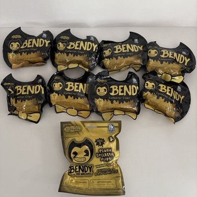 Lot of 8 BENDY AND THE INK MACHINE Collector Clips + 1 Plush Collector Clip