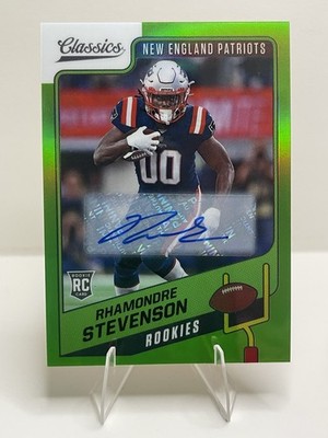 2021 Panini Classics - Rookies Rhamondre Stevenson #187 Premium Edition Green...