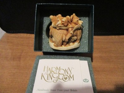Harmony Kingdom Life's A Picnic Bears UK Made Box Figurine Early Pc No Halmark