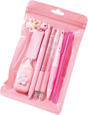 8 Pcs Cute Pink Stationery Set for Girls Boys Kids Women Back to School Supplies