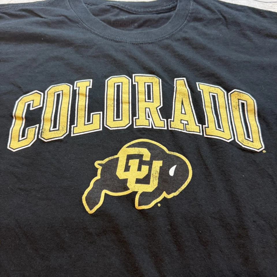 Camiseta CU Boulder Colorado Buffaloes Buffs Negra Manga Larga Talla Grande Foto 2 de 4