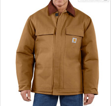 Carhartt Firm Duck Traditional Coat Arctic Quilted Lined Brown Mens 3XL NWOT