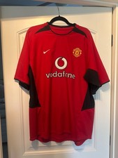 Nike Manchester United Jersey 2002-2004 Red Soccer Shirt Size XL Vodafone