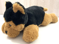 RBI German Shepherd 13"L plush dog w/Blue Eyes black brown