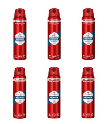 (pack of 6) OLD SPICE DEODORANT SPRAY WHITEWATER 150ML  6X150ML    FREE SHIPPING