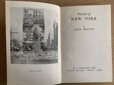 Portrait Of New York. Cecil Beaton. Revised Edition 1948. Published B T Batsford