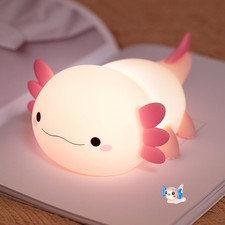 Cute Axolotl Night Light for Kids Bedroom, Animal Silicone Nursery Night Lamp To