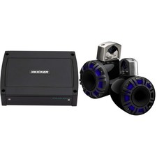 Kicker 51KMTCXL6 6" Black KMXL Horn-Loaded Tower Speakers  400 Watt Marine A...