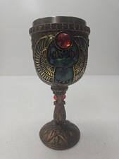 Egyptian Beetle Scarab Amulet Messenger Pacific Giftware Goblet Chalice Cup