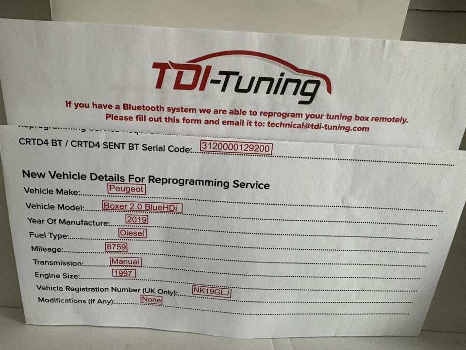 Peugeot Boxer 2.0 HDi TDI Tuning Box CRTD4 Bluetooth - Image 3 of 4