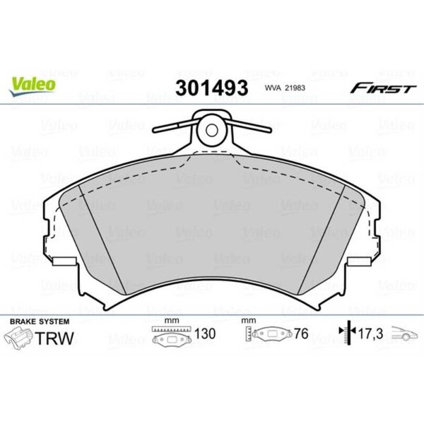 Valeo BremsbeläGe Vorne FüR Volvo V40 Kombi S40 I Mitsubishi Carisma-image