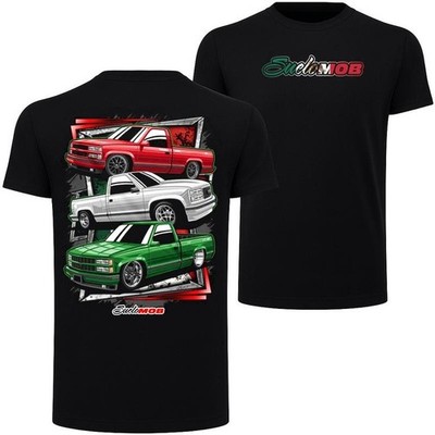 Suelo MOB Lowrider OBS Truck Shirt   Mexican Flag Style Graphic Tee,Car Lover Te