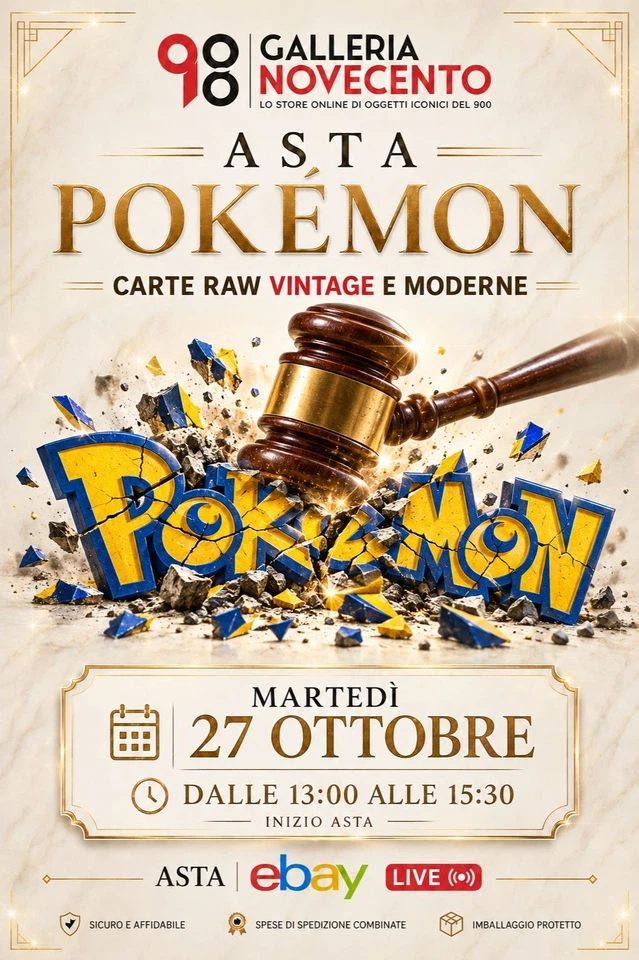 Asta Pokémon carte vintage & moderne da 1€!
