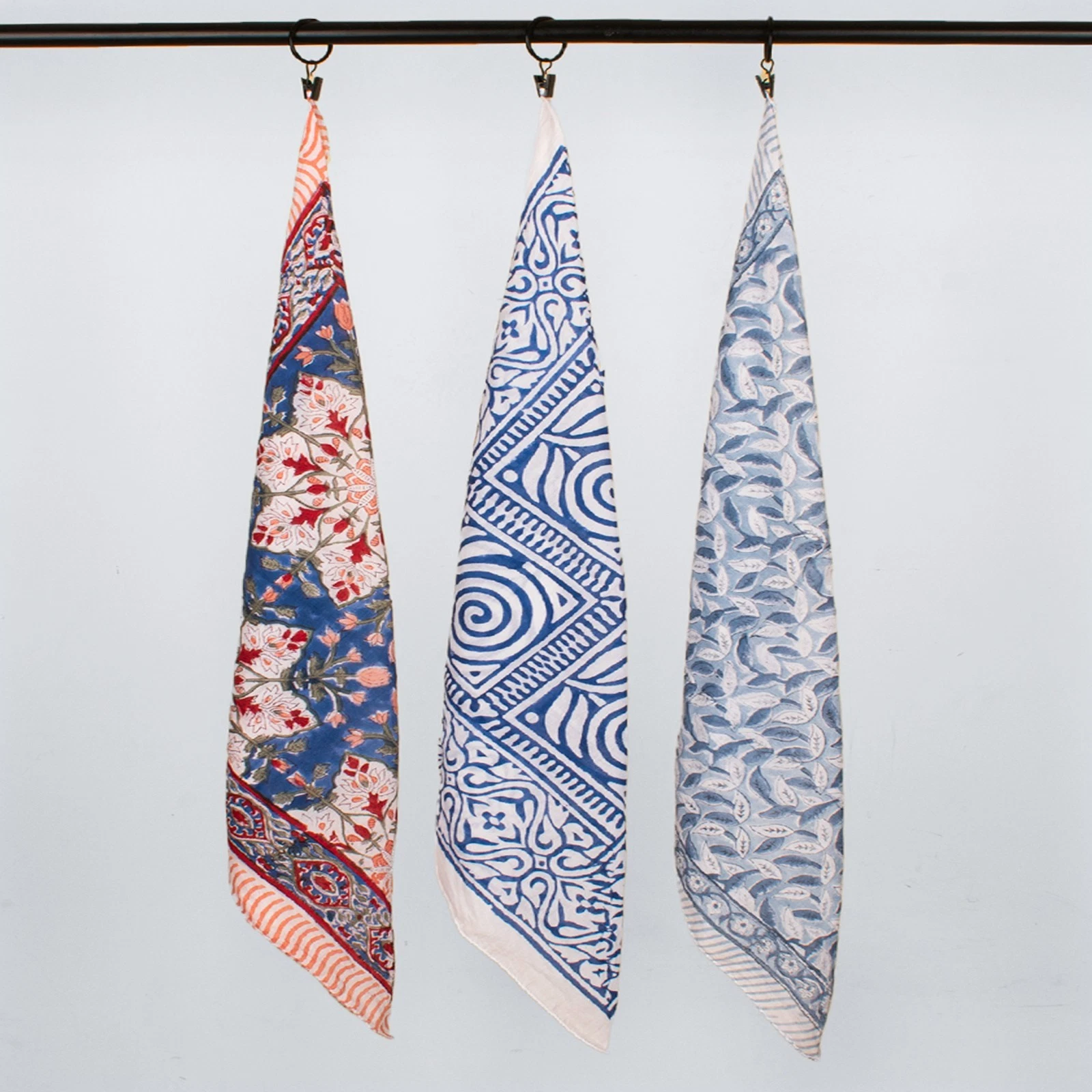 Set Of 3 Multi-Color Handmade Cotton Square Scarf Bandana Travel Outdoor Beach
Opens in a new window