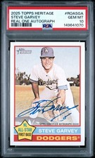 2025 Topps Heritage Steve Garvey Real One Autographed Card SP PSA 10 Dodgers