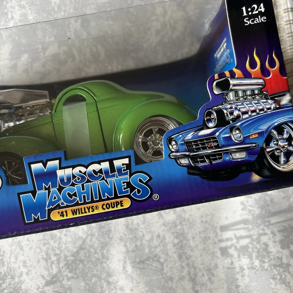 NEW Muscle Machines '41 Willys Coupe Green Die Cast Car 1:24 Scale SEALED VGC - Image 2 of 4