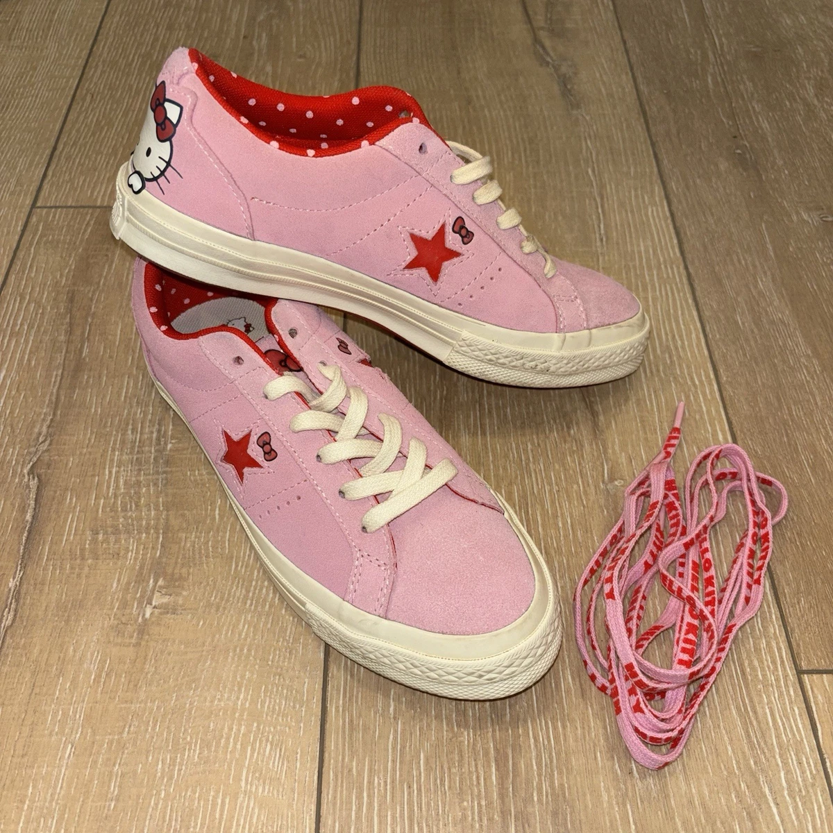 Hello Kitty x Converse One Star Suede Top Low Prism Pink for Sale