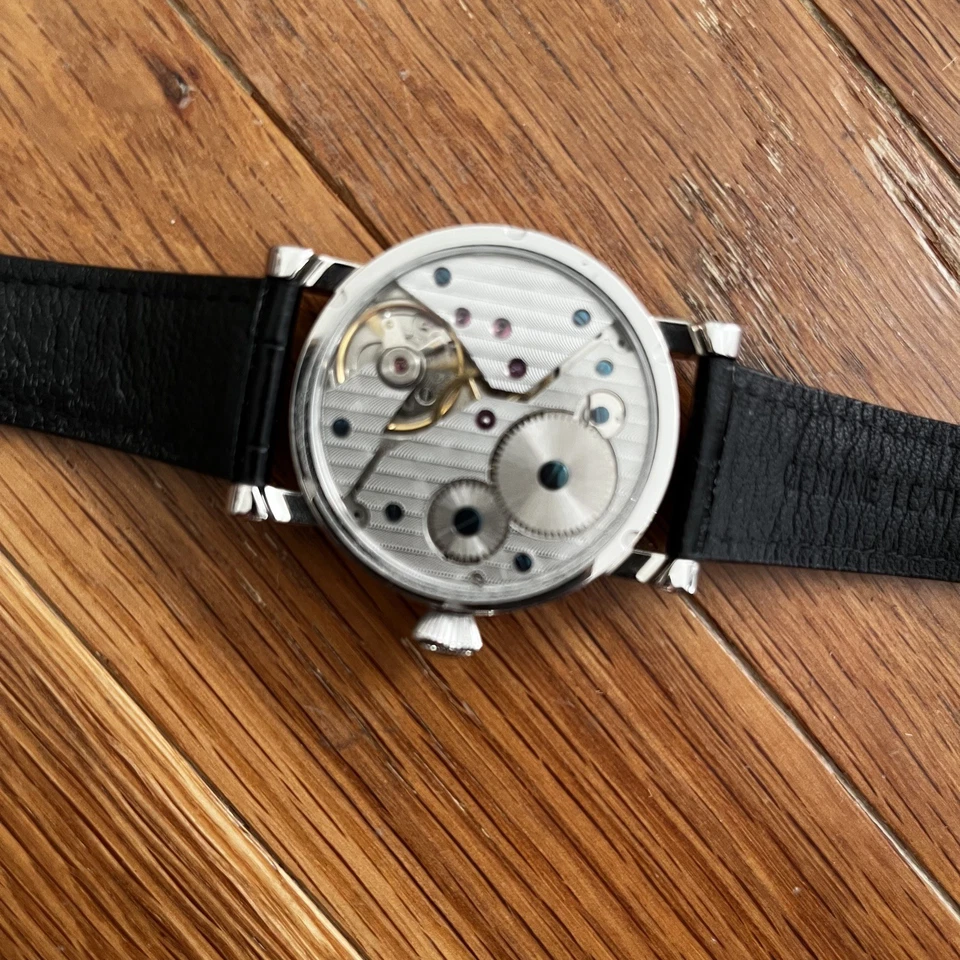 Париж двойной время белый Guilloche шкала механический день/ночь индикатор GMT  - Изображение 4 из 4