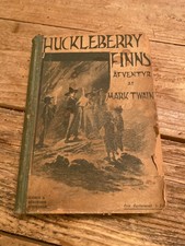 1907 Swedish Huckleberry Finns Äfventyr by Mark Twain Vintage Edition