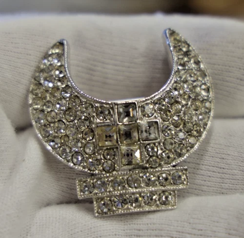 Vintage Costume Jewelry Rhinestone Pin by ORA