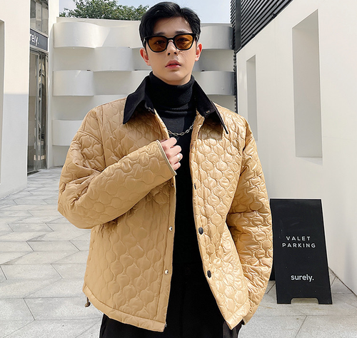 Men Fashion Winter Lapel Long Sleeve 