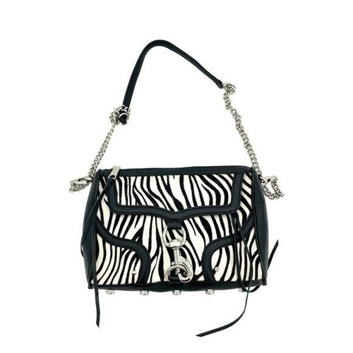Rebecca Minkoff Full Mac Zebra Print Calfhair Clutch Cross Body Shoulder Bag - Picture 4 of 11