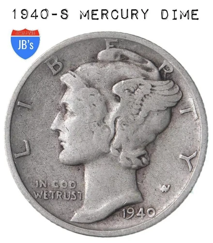 1940 S Mercury Dime 90% SILVER Good-Very Good (G-VG) *JB's Coins*