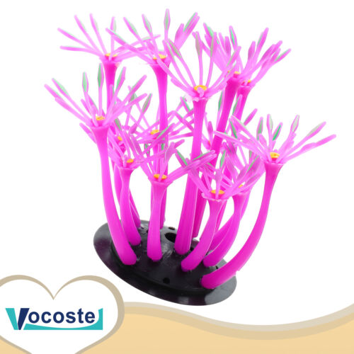 Piece of 1 Aquarium Simulation Coral Sunflower Fish Tank Landscape Decor Purple