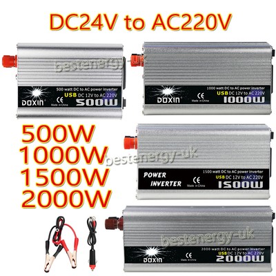 500W 1000W 1500W 2000W Reiner Sinus Power Wechselrichter 24V auf 230V Converter