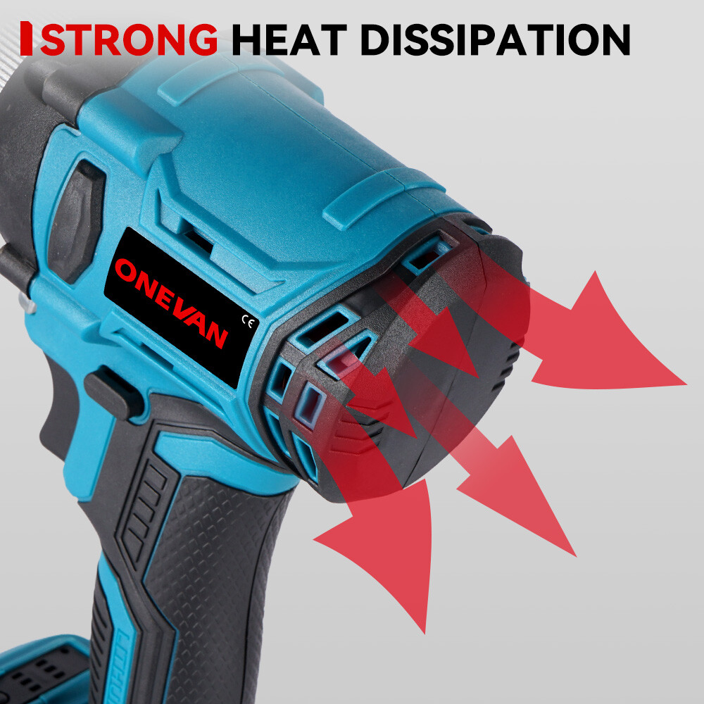 20000N Cordless Rivet Gun 18V Brushless Electric Rivet Gun with 2x Batteries Kit