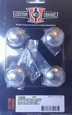 Custom Chrome Head Bolt Covers set of 4 14309                                PB
