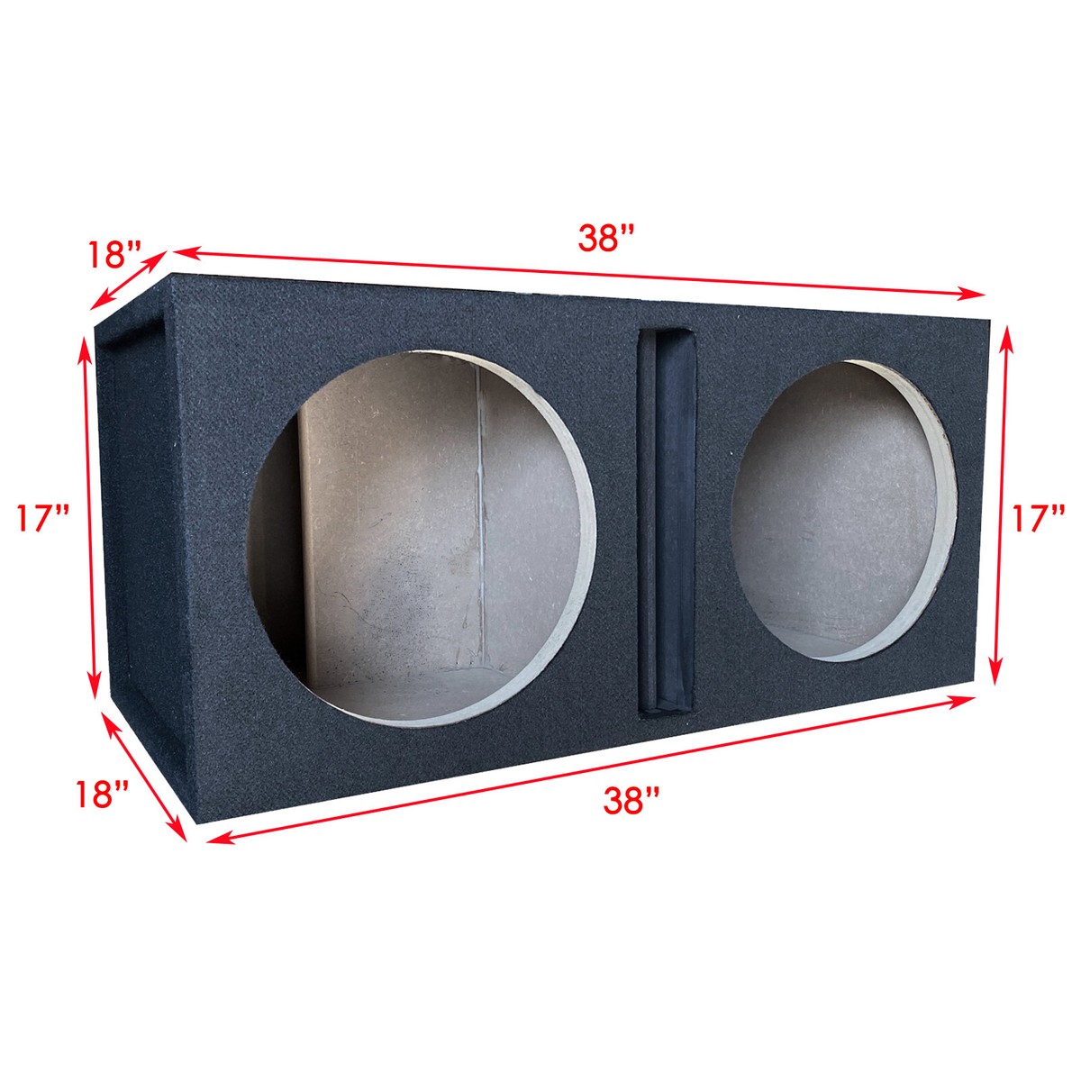 PRO DUAL Dual 15-Inch Vented MDF Subwoofer Sub Box 15
