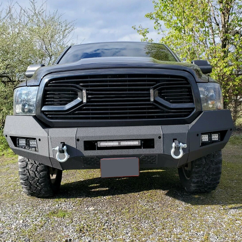 Steel Front Bumper For 2013 2014 2015 16 17 18 19-23 Dodge Ram 1500 w/LED Lights Foto 2 de 4