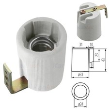 Kanlux E14 Base Ceramic Socket 240V SES Bulb Clamp Heat Lamp Holder Fix Bracket 