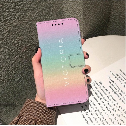 Wallet PU Leder Tasche Individuell Bedruckt Cover für iPhone 16 15 14 Pro Max 13 12 17 - Bild 17 von 100