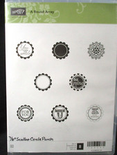 A Round Array - Stampin Up Cling Stamp Set - Small Circles Scalloped