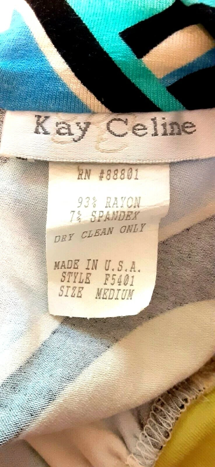 Kay Celine Gonna Multicolore Orlo Asimmetrico e Blusa Senza Maniche Taglia M