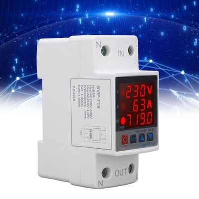 AC 220V 40A/63A Din Rail Einstellbarer automatischer Über-/Unterspannungsschutz