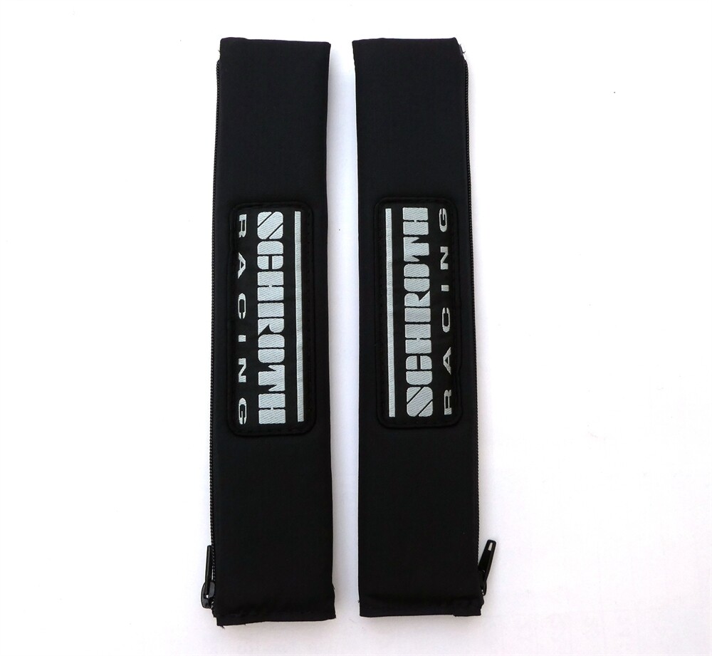 L&P Gurtschoner 2 Stück - Echtleder Gurtpolster Schwarz Perforiert GTI Look