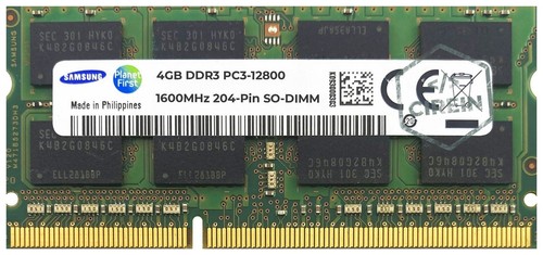 Samsung 4GB DDR3 PC3-12800 1600MHz 204 Pin 1.5V SO-DIMM Laptop Memory RAM