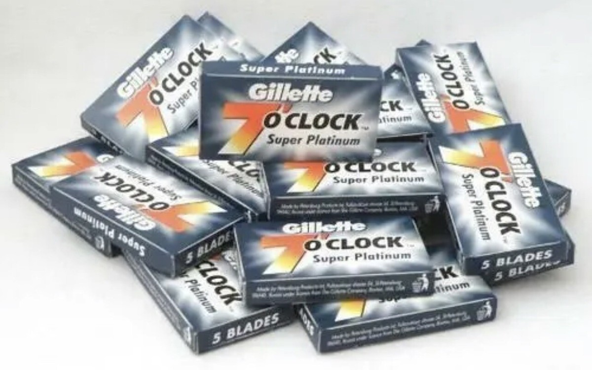 Gillette 7 O’Clock Super Stainless DE Rasierklingen – 100 Stück – Für Rasierhobel