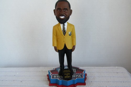 CHARLES WOODSON Oakland Raiders NFL Hall of Fame Gold Jacket Bobblehead NIB! - Picture 2 of 9