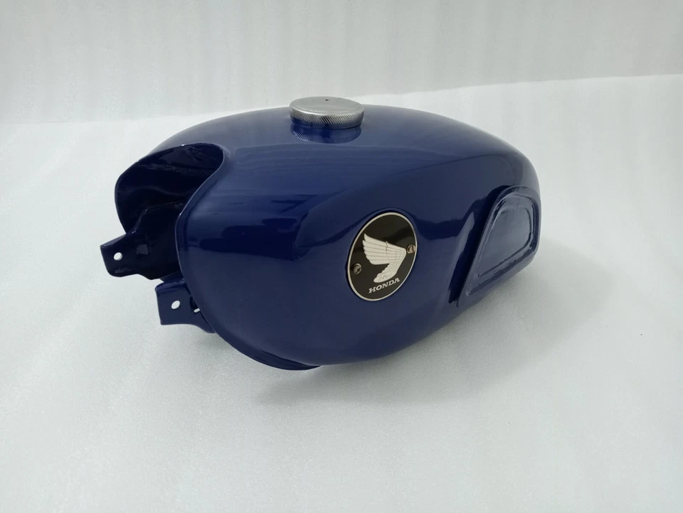 Tanque de combustible Honda CL 175 CL175 1968-69 acero pintado azul + tapa + grifo + insignias Foto 4 de 4