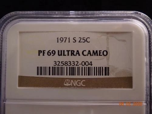 1971-S Washington Proof Quarter, NGC PF69 Ultra Cameo - RARE 