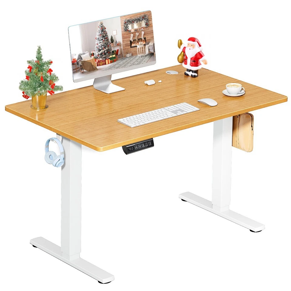 Mesa de ordenador eléctrica de pie ajustable en altura 40/48/55/63x24 pulgadas Foto 2 de 4